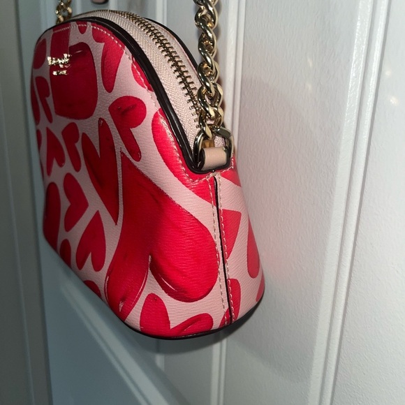 Kate Spade Spencer Ever Fallen Heart’s Sm Domed Crossbody Used - Picture 6 of 16
